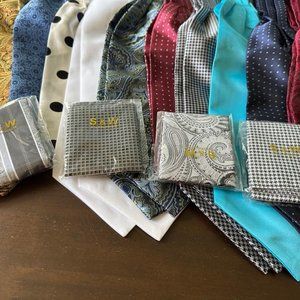 Ascots - Lot of 15 plus 3 pocket squares - Never worn